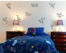 Origami Crane Wall Decal Modern Animal Wall Decals Vinyl Decors